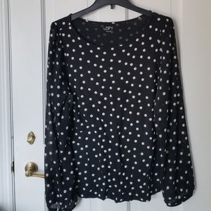 Polka-dot Longsleeve Blouse